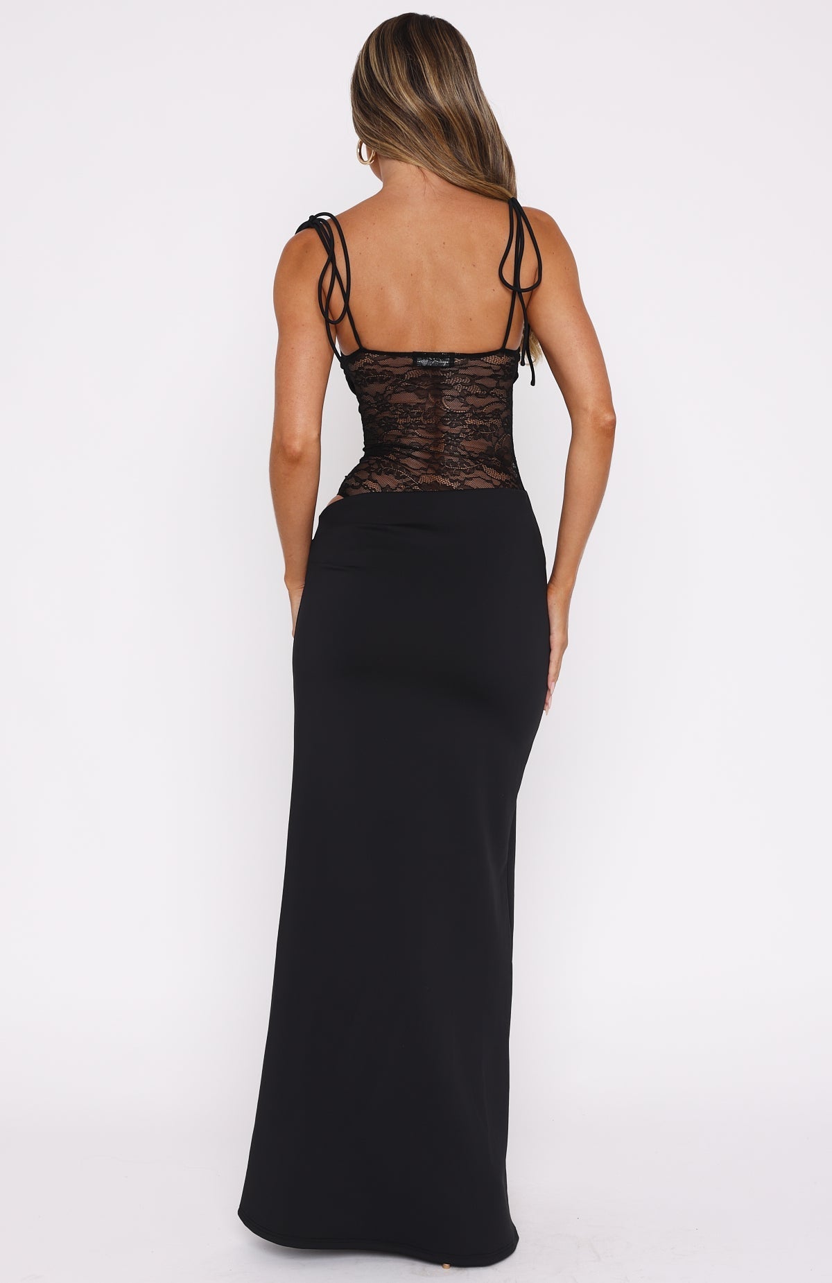 SERENADE LACE CUT-OUT MAXI DRESS