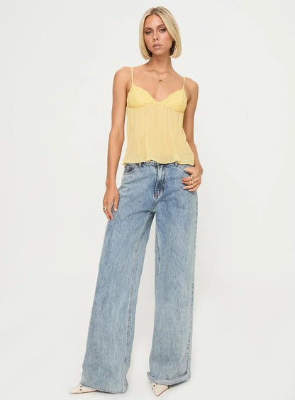 SOLEA LACE PLEATED TOP