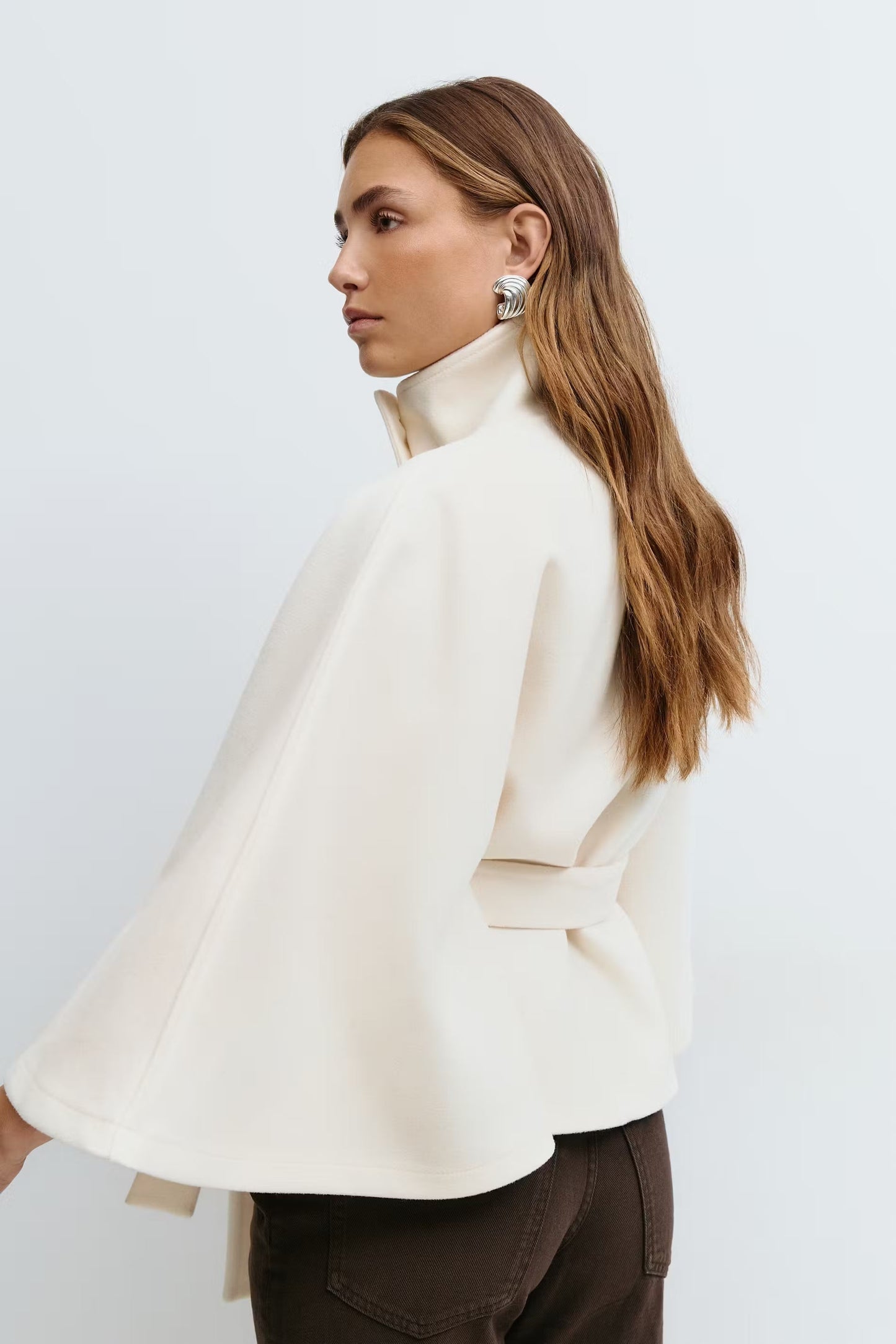 ALEXA BELTED CAPE COAT