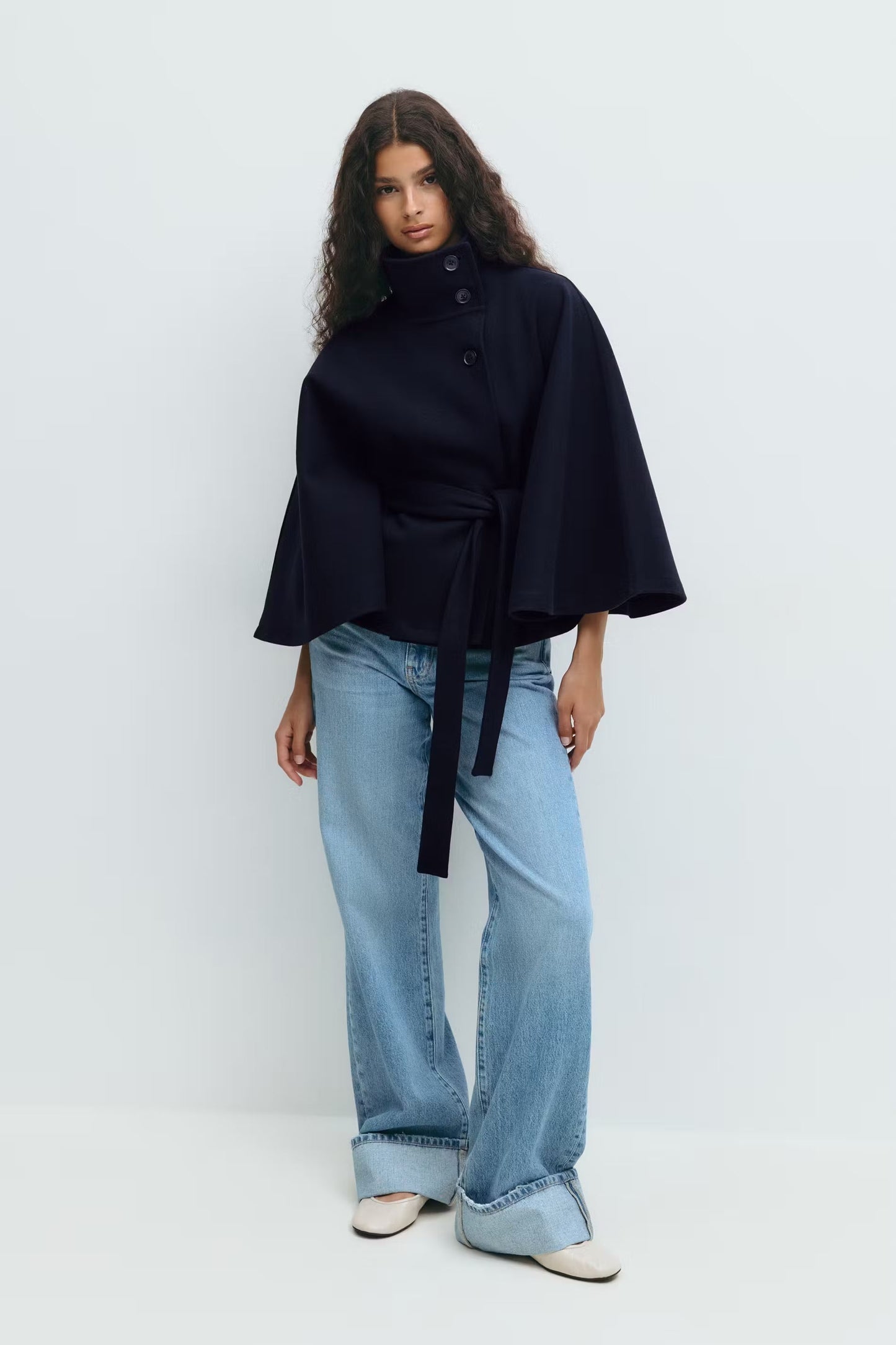 ALEXA BELTED CAPE COAT
