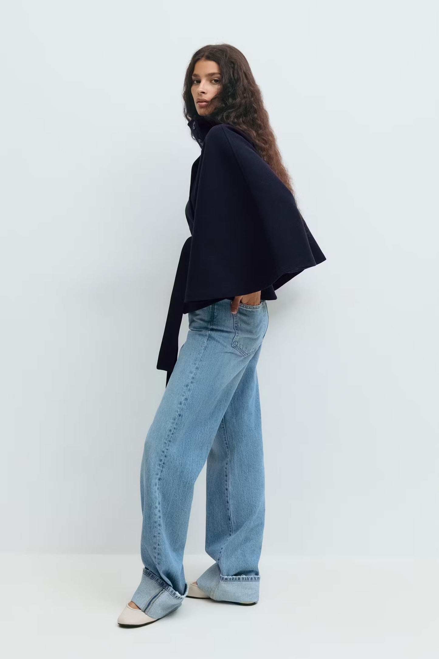 ALEXA BELTED CAPE COAT