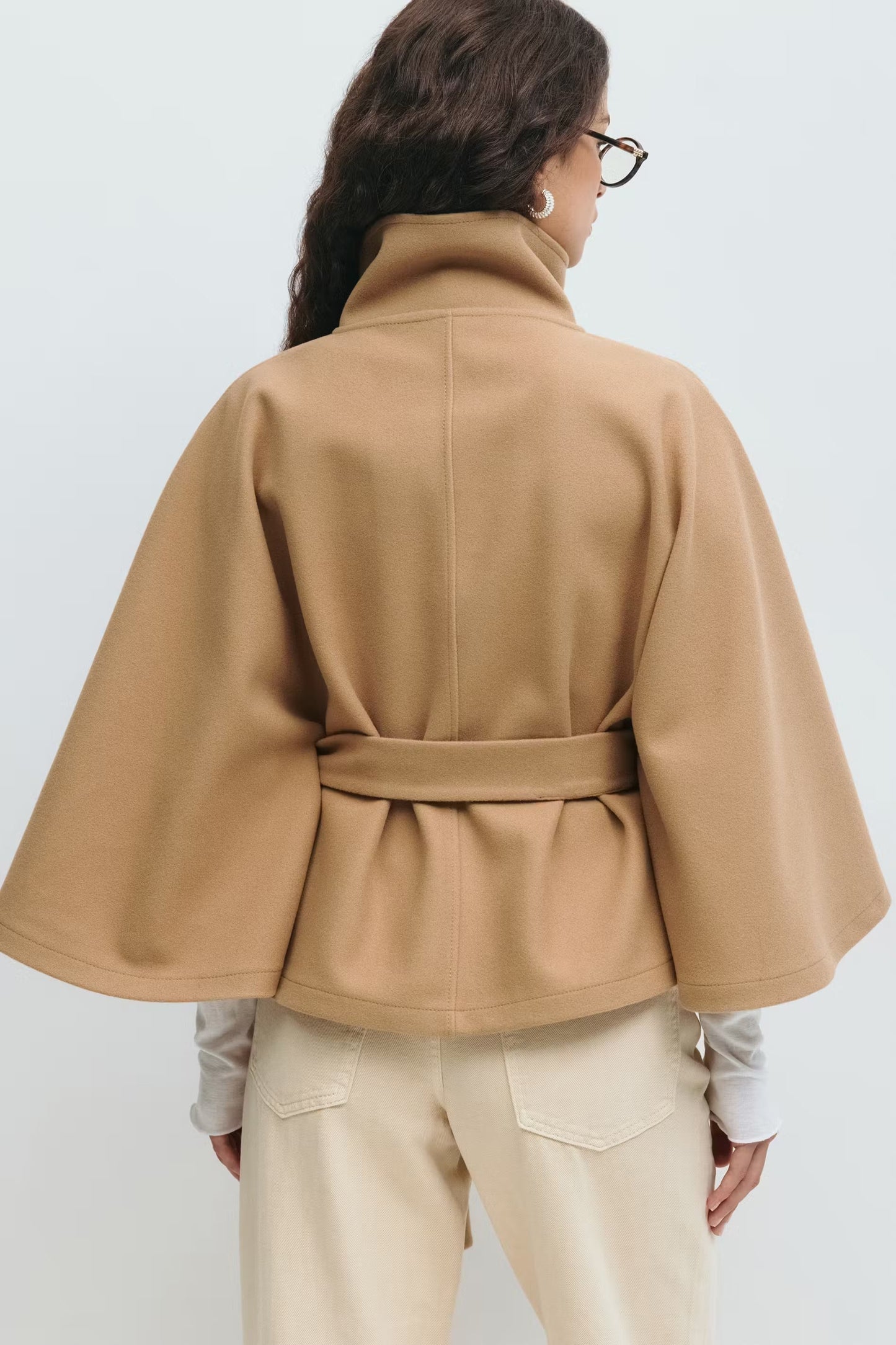 ALEXA BELTED CAPE COAT