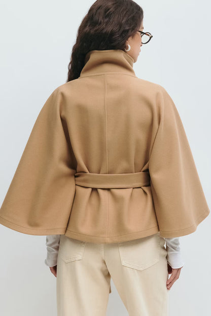 ALEXA BELTED CAPE COAT