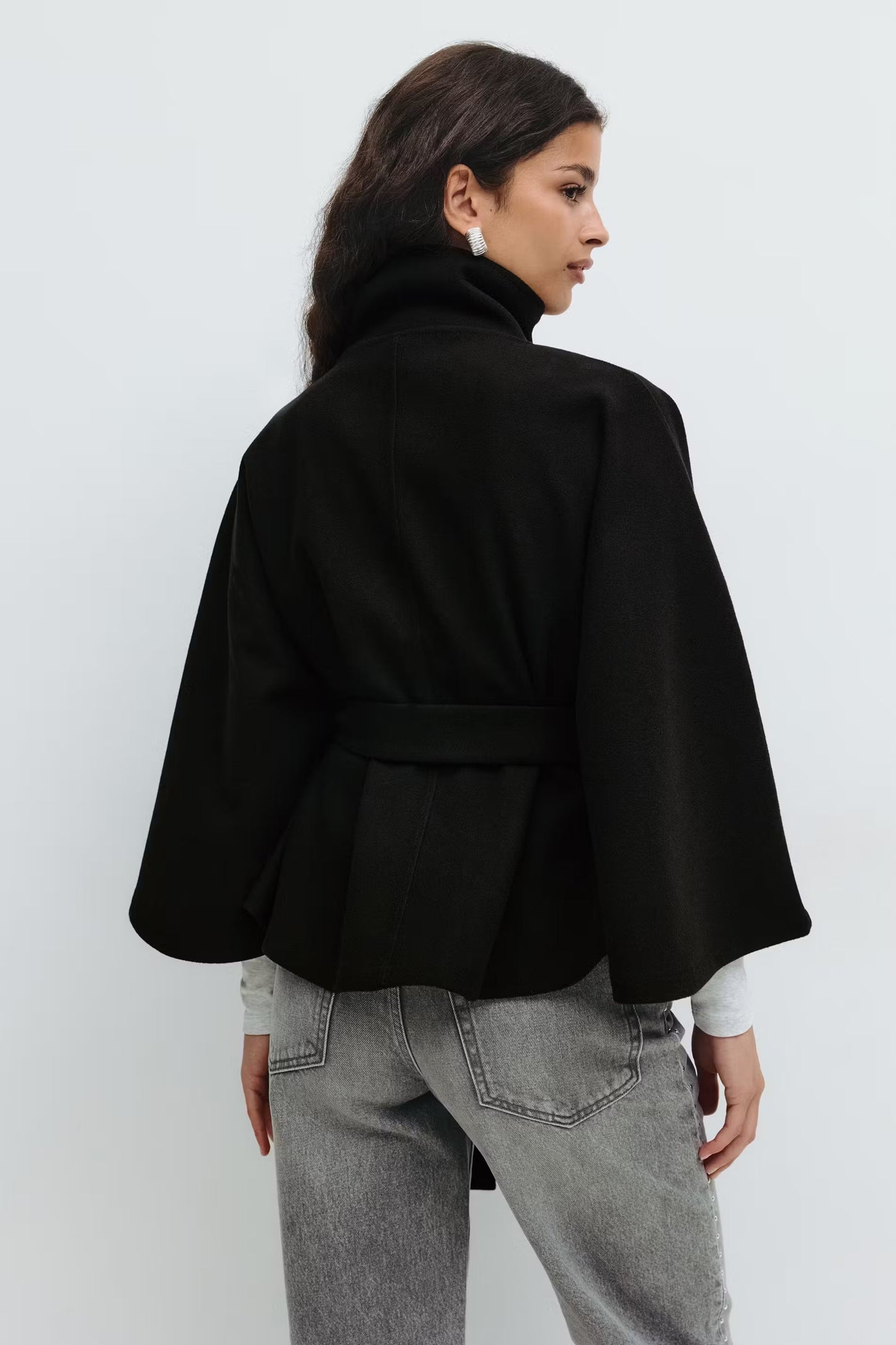 ALEXA BELTED CAPE COAT