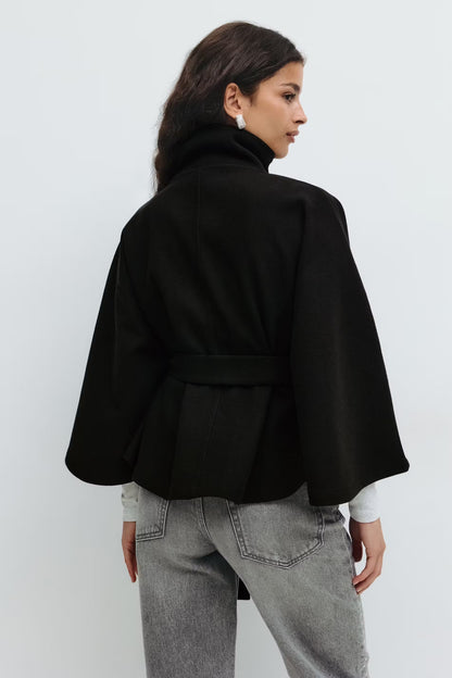 ALEXA BELTED CAPE COAT