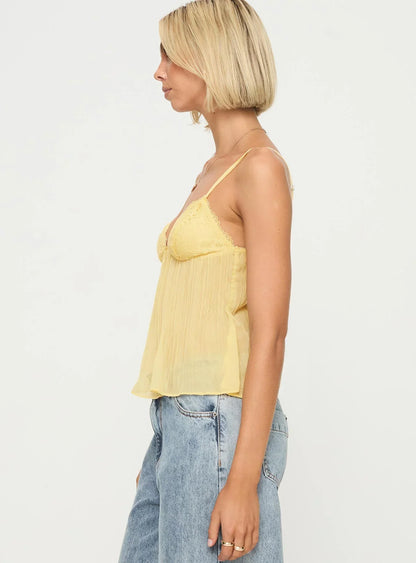 SOLEA LACE PLEATED TOP