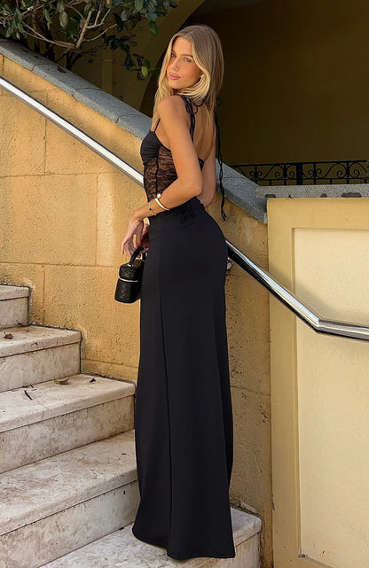 SERENADE LACE CUT-OUT MAXI DRESS