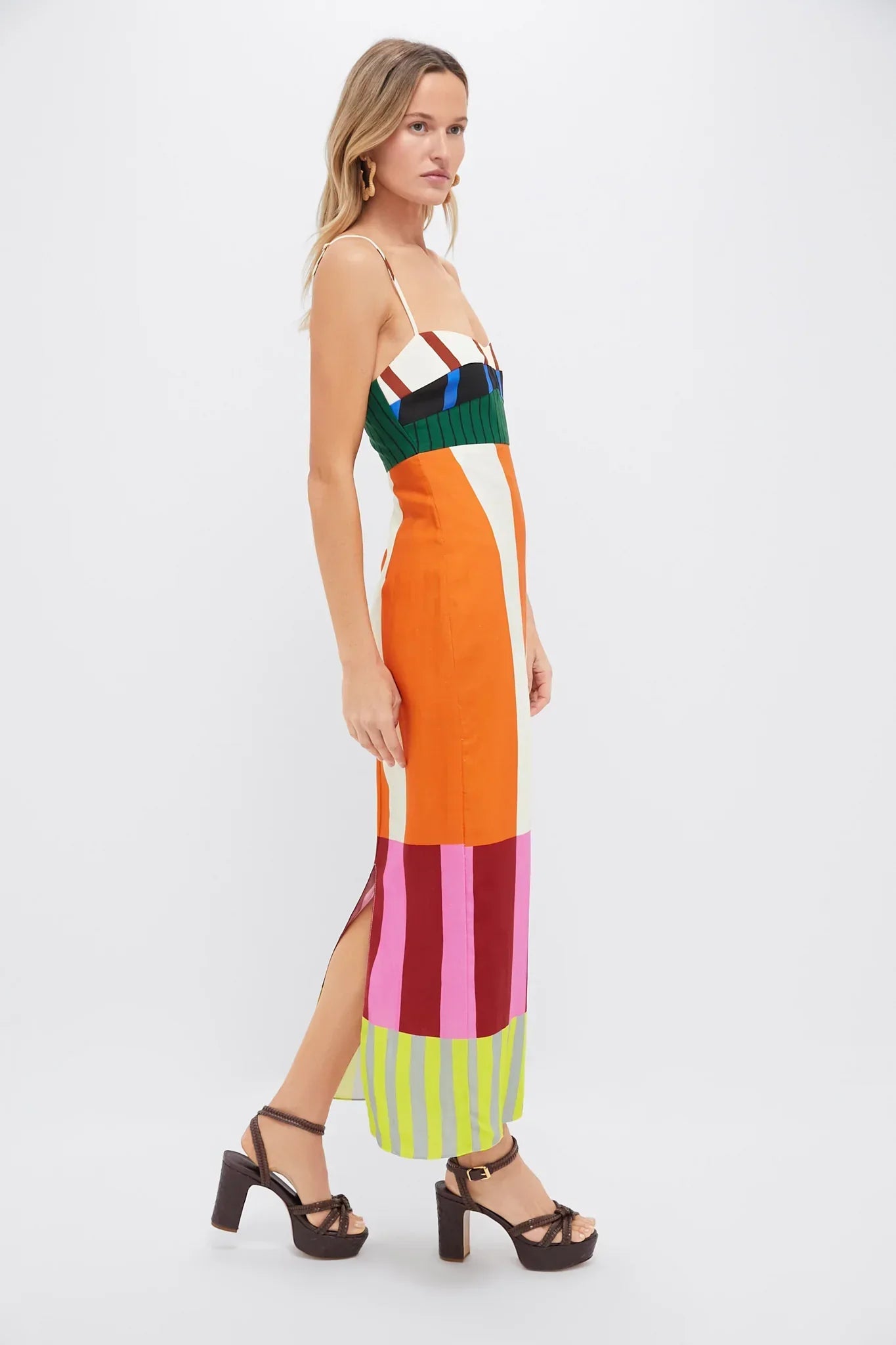 LILY COLOR-BLOCK MAXI DRESS
