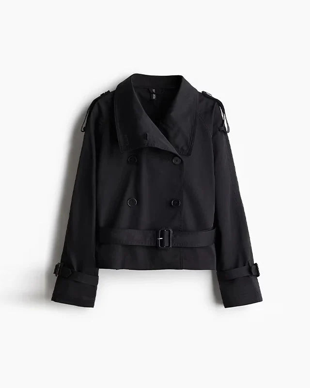 AURELIA DOUBLE-BREASTED SHORT TRENCH COAT